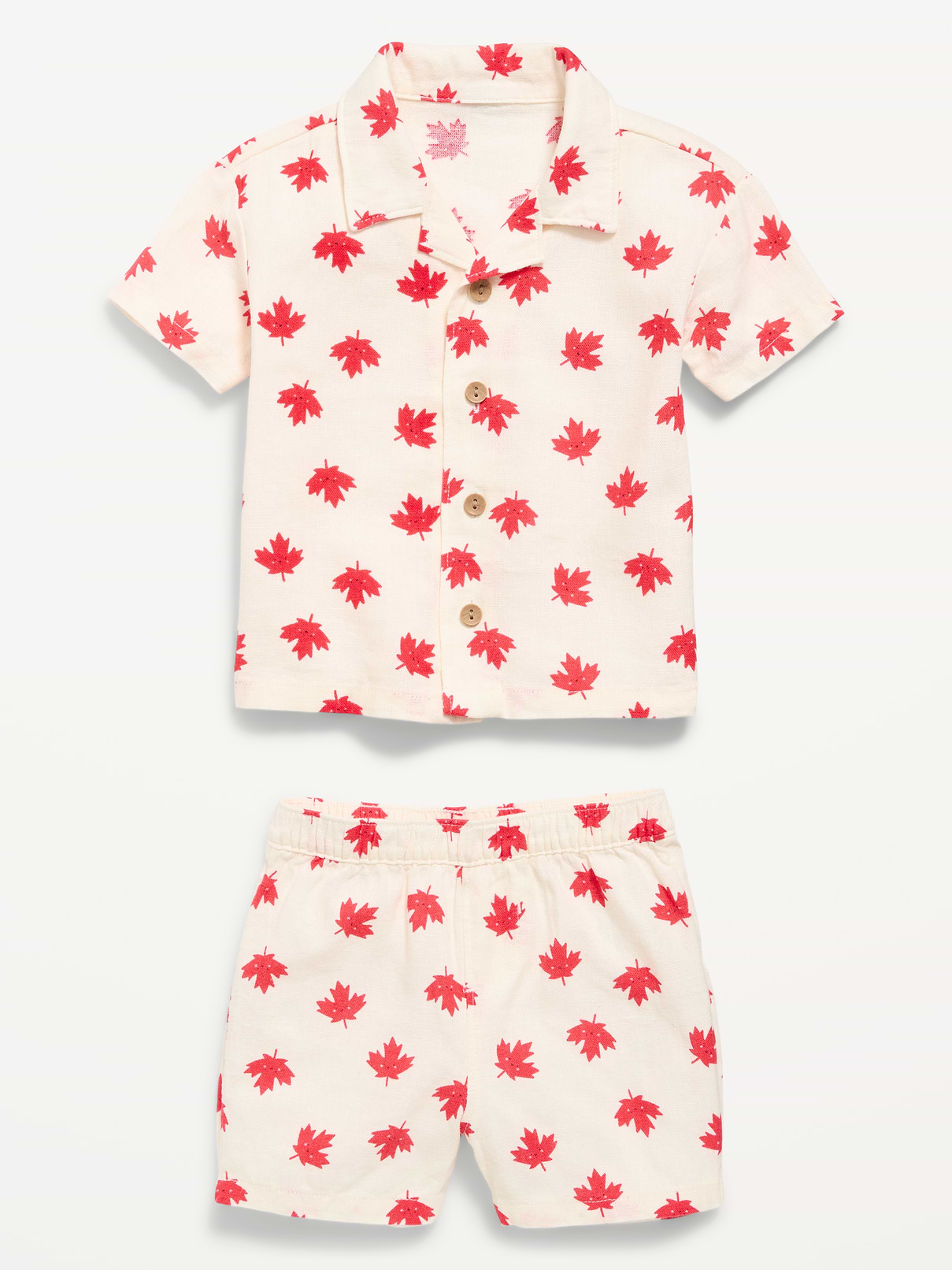 Image number 2 showing, Short-Sleeve Linen-Blend Shirt and Shorts Set for Baby