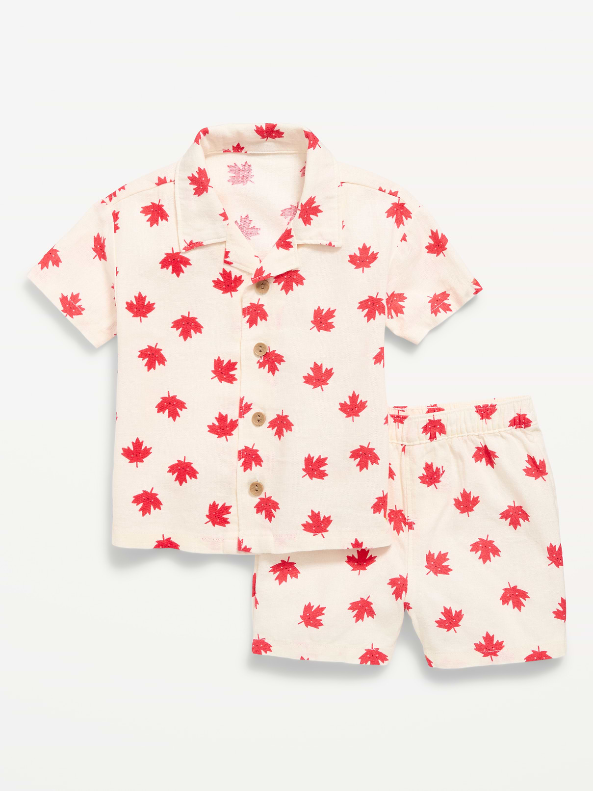 Image number 1 showing, Short-Sleeve Linen-Blend Shirt and Shorts Set for Baby