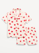 Image number 1 showing, Short-Sleeve Linen-Blend Shirt and Shorts Set for Baby