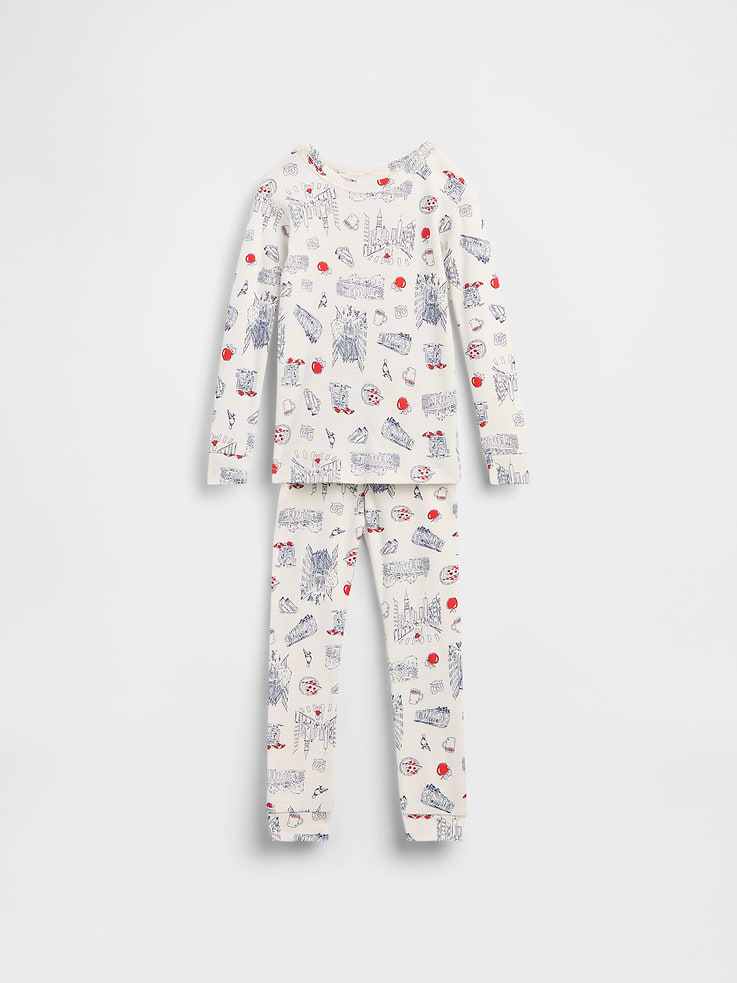 Image number 1 showing, babyGap NYC Print PJ Set