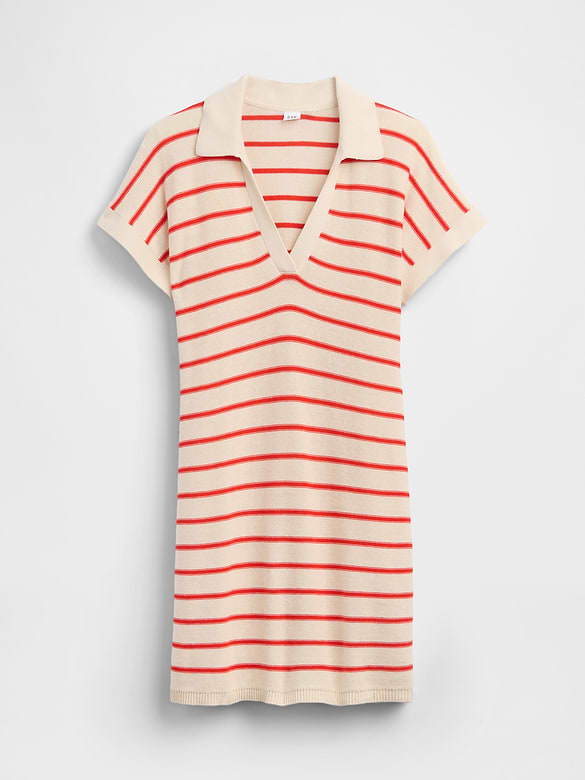 Polo Sweater Mini Dress