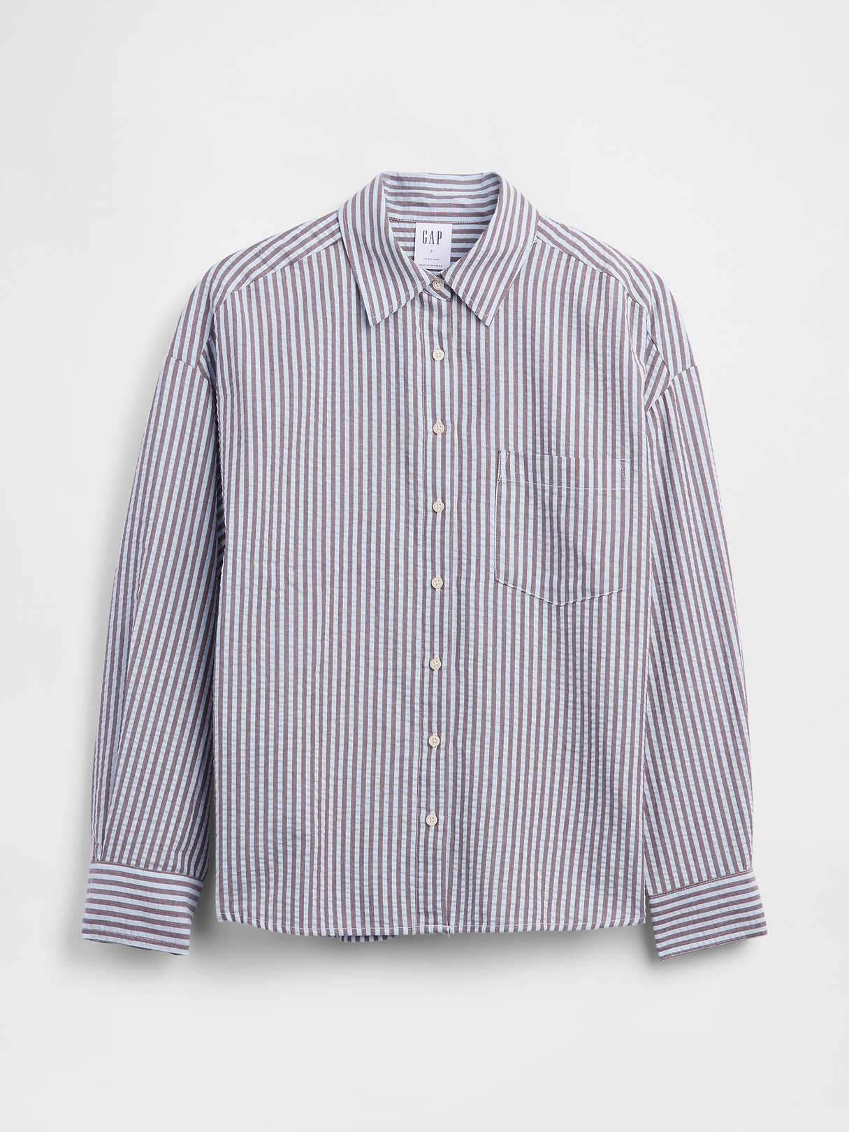 Oversized Shirt in Seersucker | Gap Factory