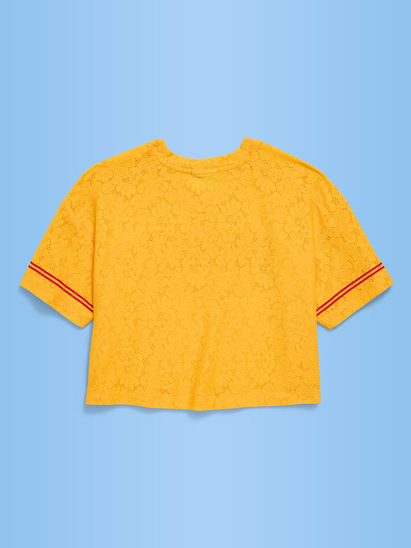 FIFA World Cup 26™ Colombia Boxy Lace V-Neck T-Shirt for Girls