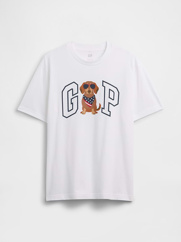Everyday Soft Relaxed Gap Americana Logo T-Shirt