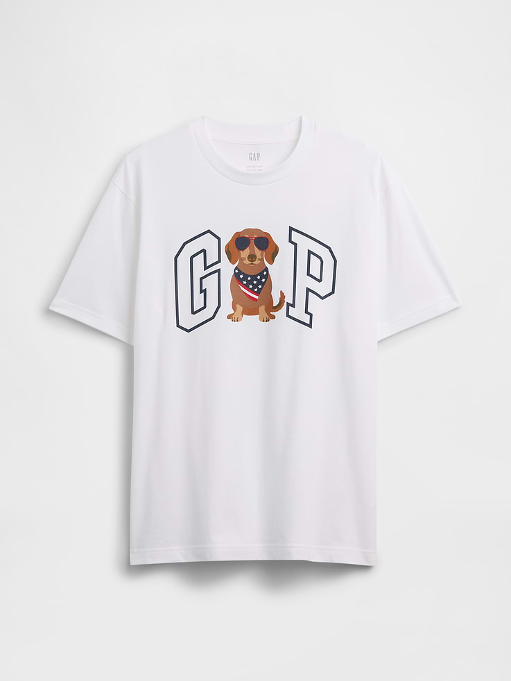 Image number 5 showing, Everyday Soft Relaxed Gap Americana Logo T-Shirt