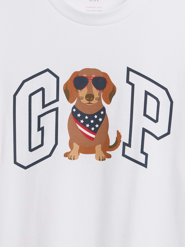 Image number 4 showing, Everyday Soft Relaxed Gap Americana Logo T-Shirt