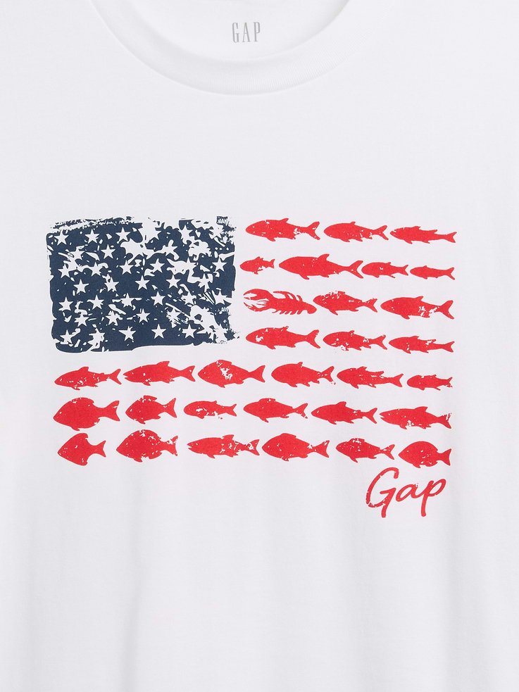 Image number 4 showing, Everyday Soft Relaxed Americana Graphic T-Shirt