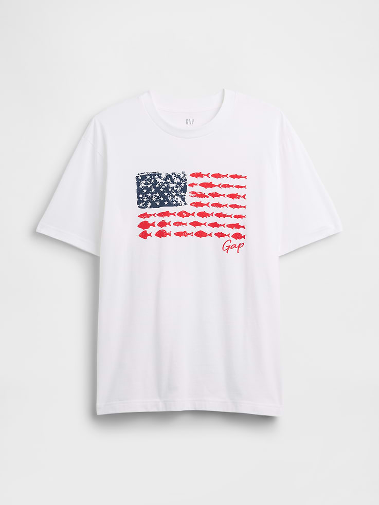 Image number 5 showing, Everyday Soft Relaxed Americana Graphic T-Shirt