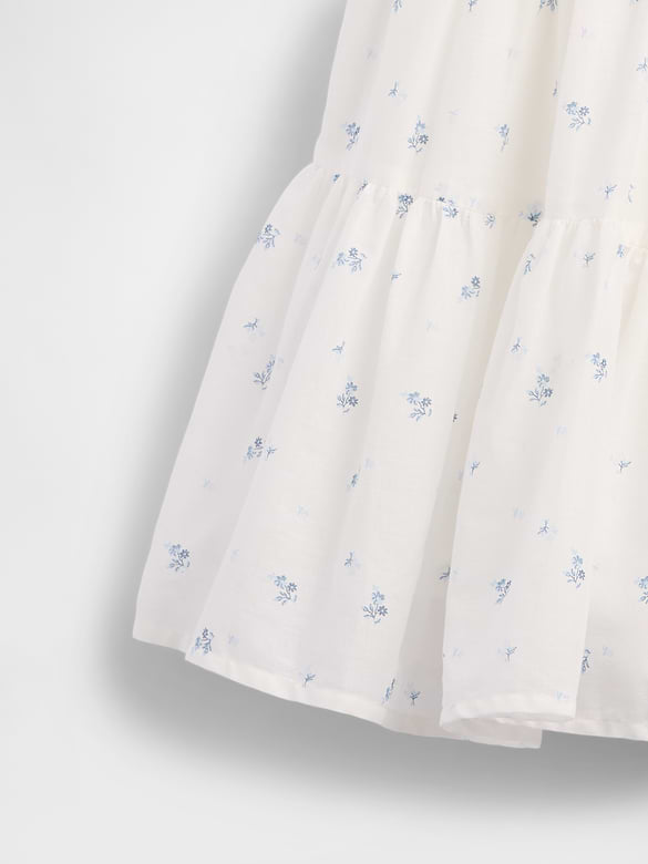 Kids Mixed Media Tiered Tank Dress