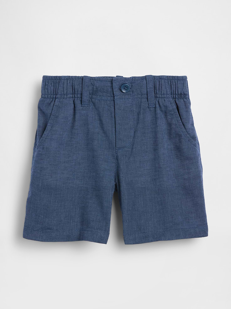 Image number 2 showing, Baby & Toddler Linen-Cotton Shorts