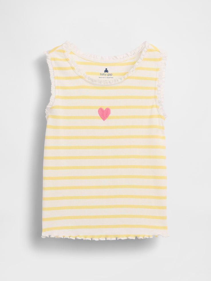 Image number 1 showing, Baby & Toddler Graphic Stripe Rib Tank Top