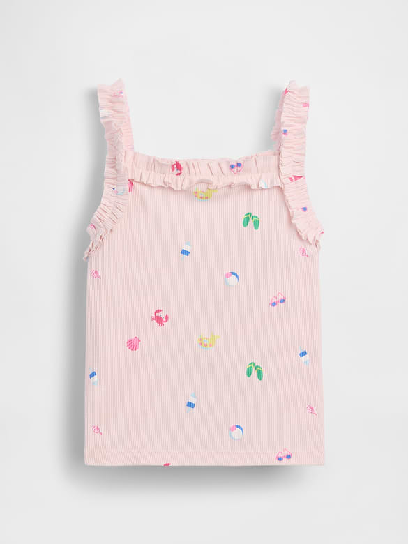 Baby & Toddler Rib Ruffle Apron Tank Top