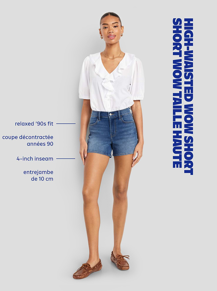 L'image numéro 9 présente Short Wow en denim à taille haute, entrejambe de 10 cm