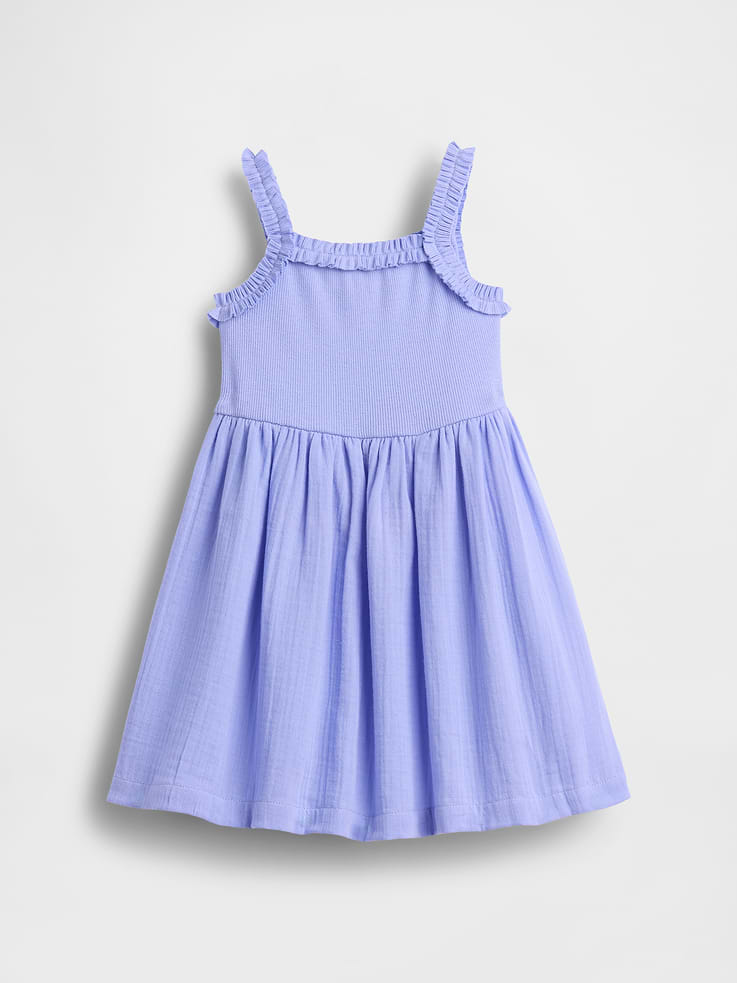 Image number 3 showing, Baby & Toddler Mixed Media Apron Dress