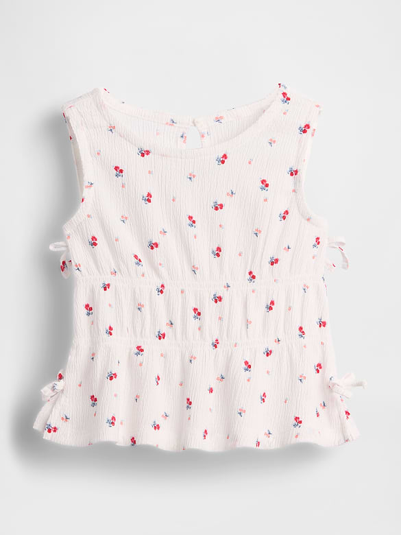 Baby & Toddler Crinkle Knit Bow Top