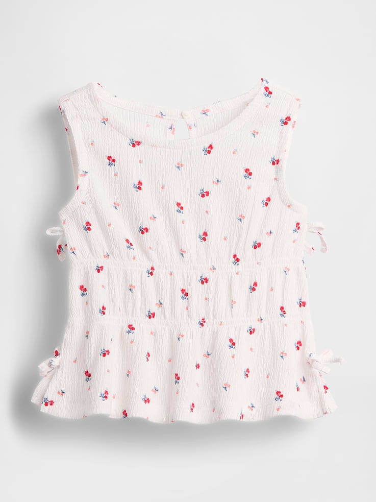 Image number 2 showing, Baby & Toddler Crinkle Knit Bow Top