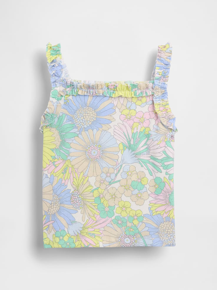 Image number 3 showing, Baby & Toddler Rib Ruffle Apron Tank Top