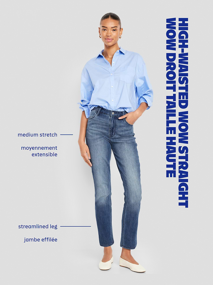 L'image numéro 9 présente Jean Wow droit à taille haute longueur cheville