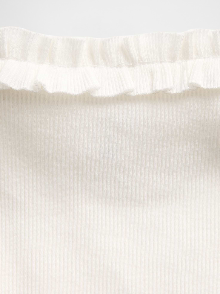 Image 4 of 5, Baby & Toddler Rib Ruffle Apron Tank Top