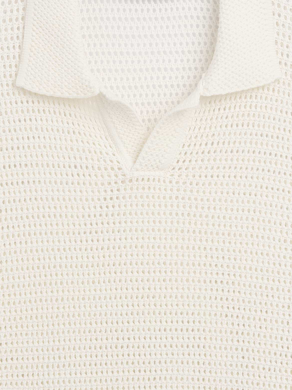 Mesh Polo Sweater