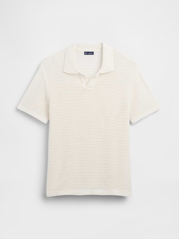 Mesh Polo Sweater