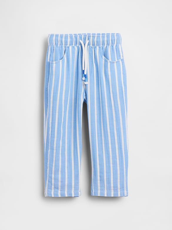 Baby & Toddler Cotton Gauze Pull-On Barrel Pants