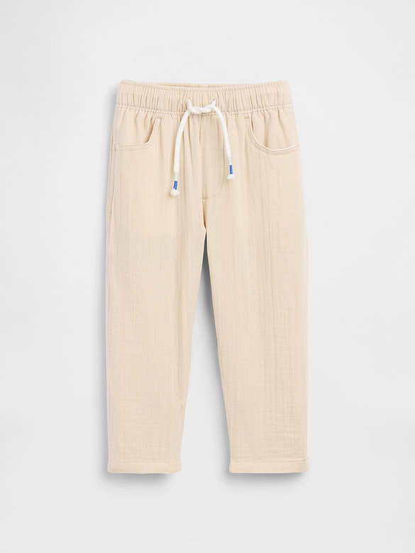 Baby & Toddler Cotton Gauze Pull-On Barrel Pants