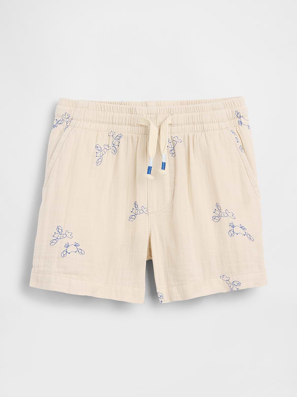 Baby & Toddler Cotton Gauze Print Pull-On Shorts