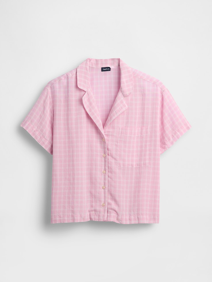 Image number 5 showing, Crinkle Gauze Oversized PJ Shirt