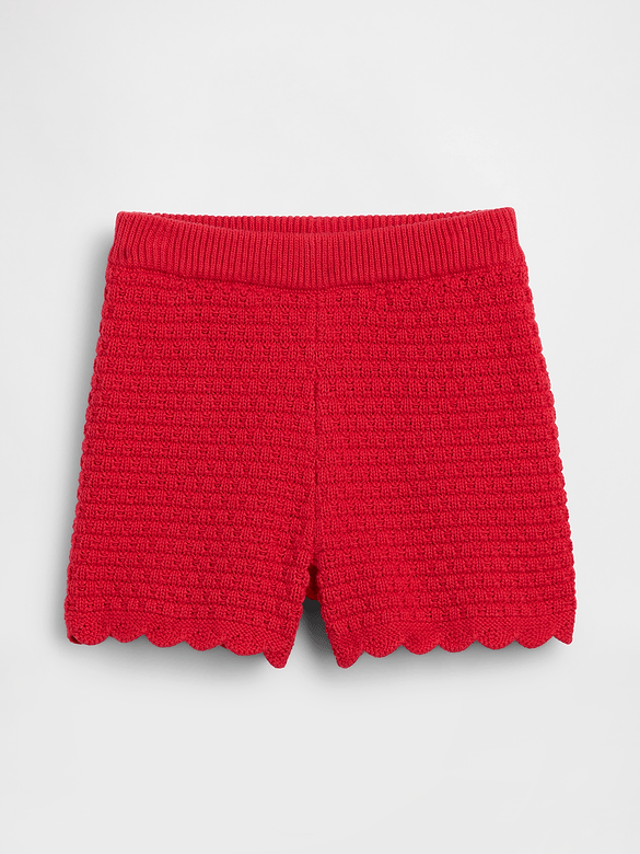 Baby & Toddler Crochet Scalloped Pull-On Shorts