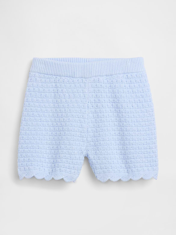 Baby & Toddler Crochet Scalloped Pull-On Shorts