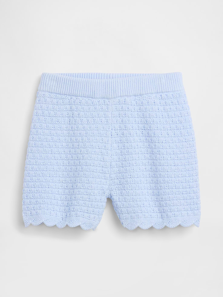 Image number 2 showing, Baby & Toddler Crochet Scalloped Pull-On Shorts