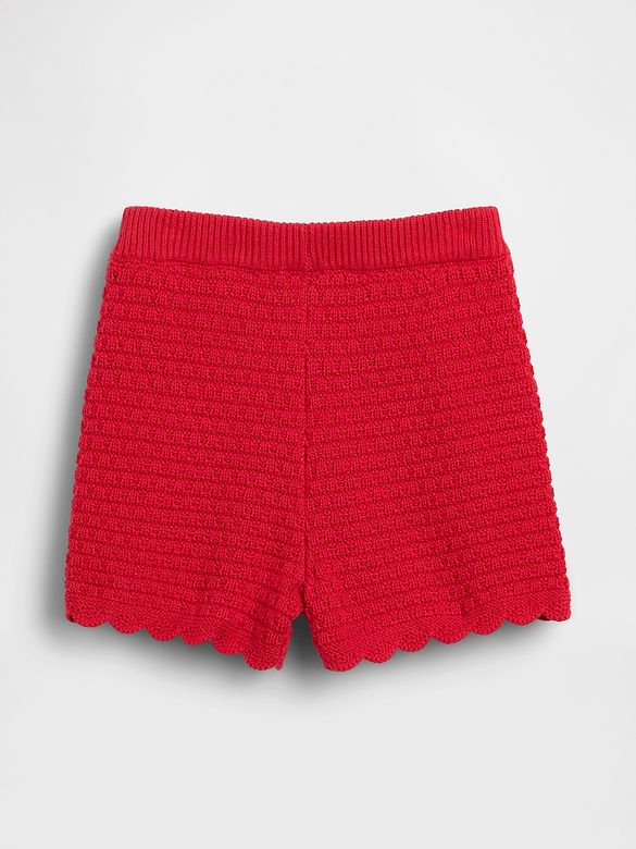 Baby & Toddler Crochet Scalloped Pull-On Shorts