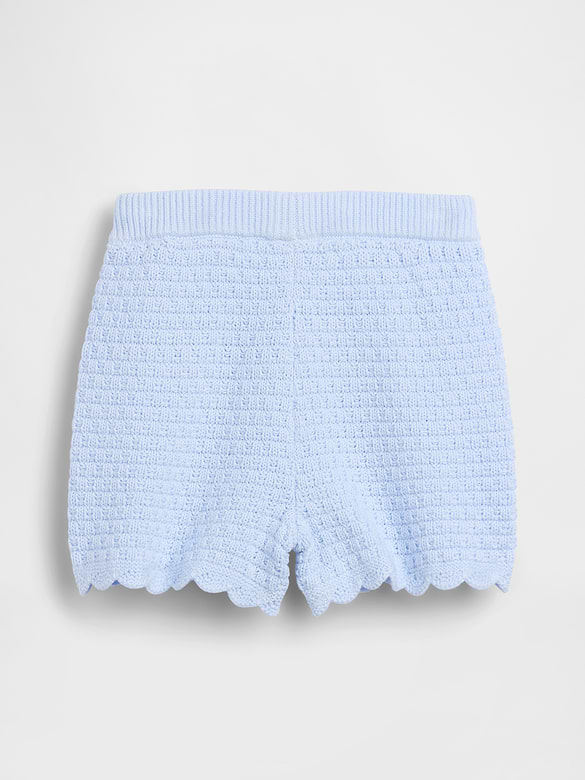 Baby & Toddler Crochet Scalloped Pull-On Shorts