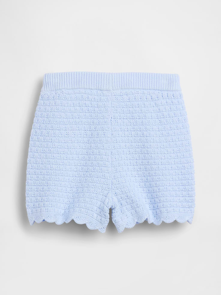 Image number 3 showing, Baby & Toddler Crochet Scalloped Pull-On Shorts