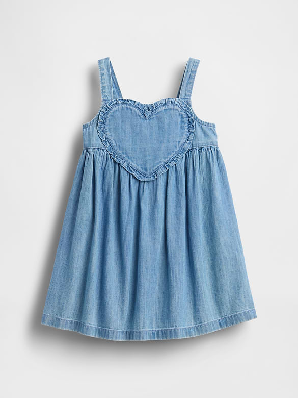 Baby & Toddler Denim Heart Tank Dress