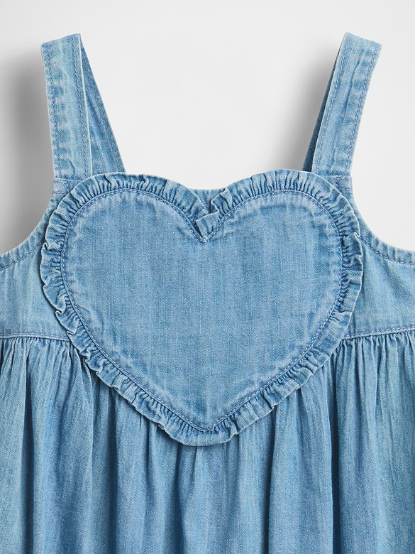 Baby & Toddler Denim Heart Tank Dress