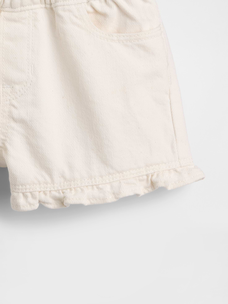 Image number 4 showing, Baby & Toddler Denim Stride Pull-On Ruffle Shorts
