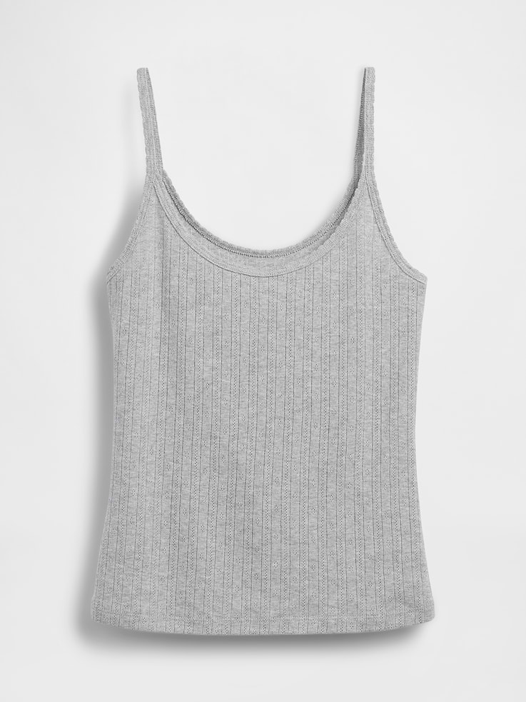 Image number 4 showing, Pointelle Crop Cami