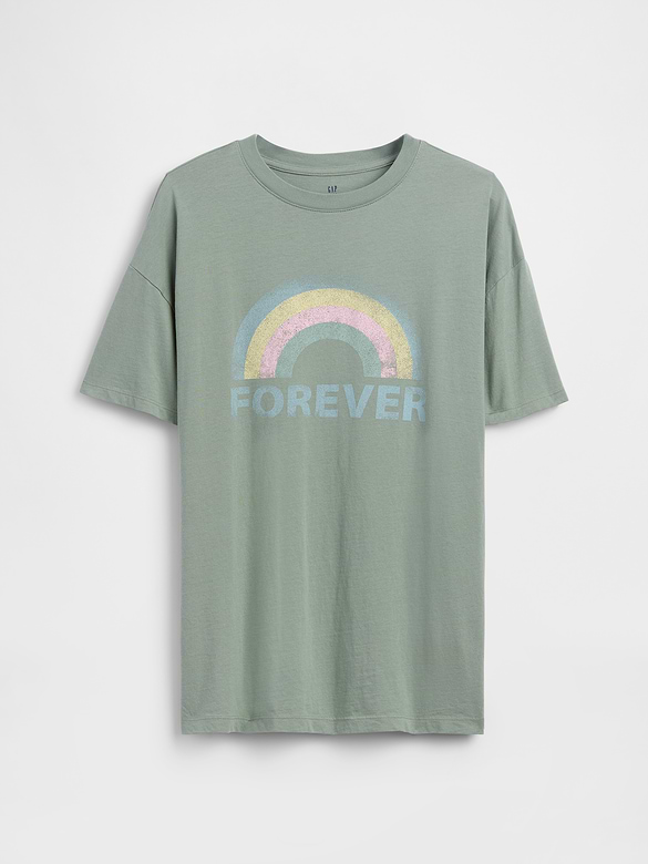 Kids Oversized Tunic Graphic T-Shirt
