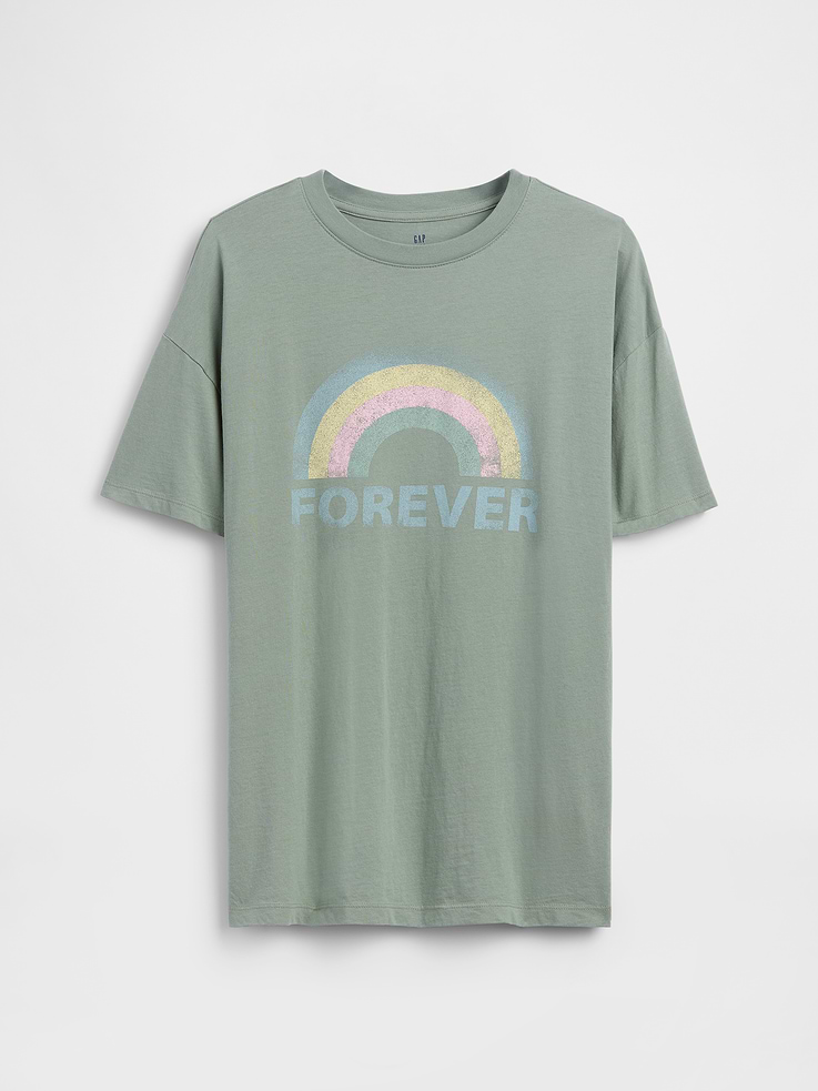 Image number 2 showing, Kids Oversized Tunic Graphic T-Shirt