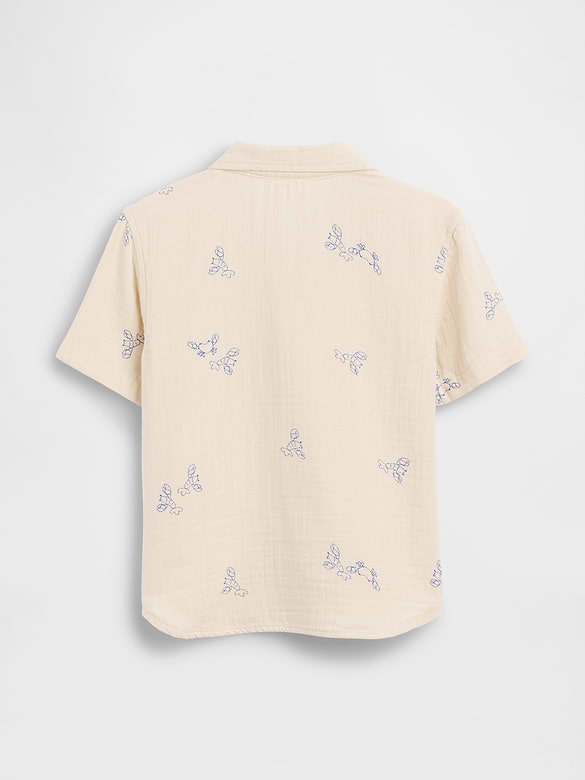 Baby & Toddler Cotton Gauze Print Polo Shirt