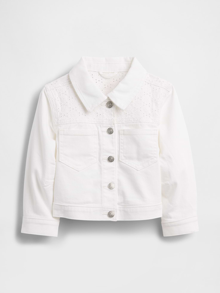 Image number 2 showing, Baby & Toddler Eyelet Denim Jacket