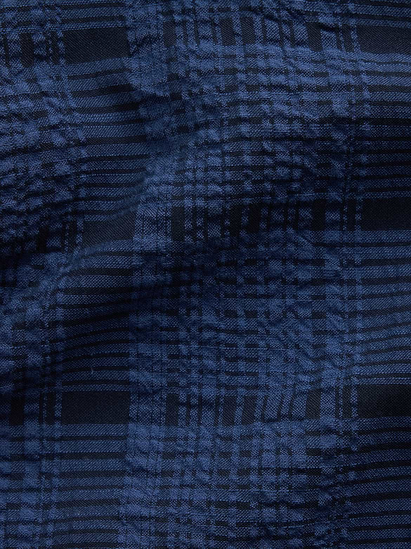 Relaxed Straight-Hem Seersucker Shirt