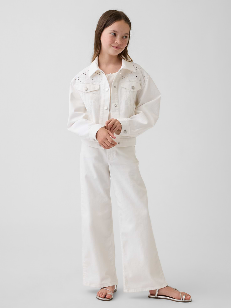 Image number 1 showing, Kids Low Rise Stride Wide-Leg Jeans