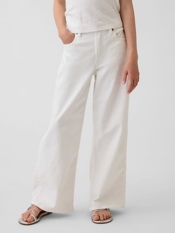 Kids Low Rise Stride Wide-Leg Jeans