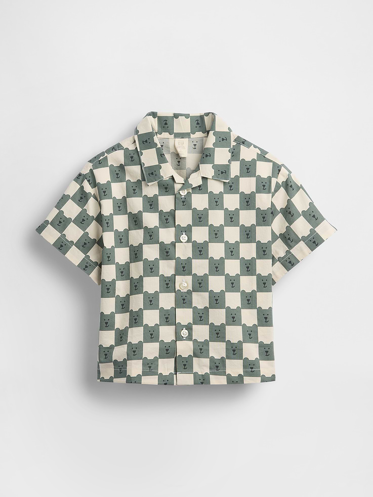 Image number 2 showing, Baby & Toddler Organic Cotton Poplin Print Shirt