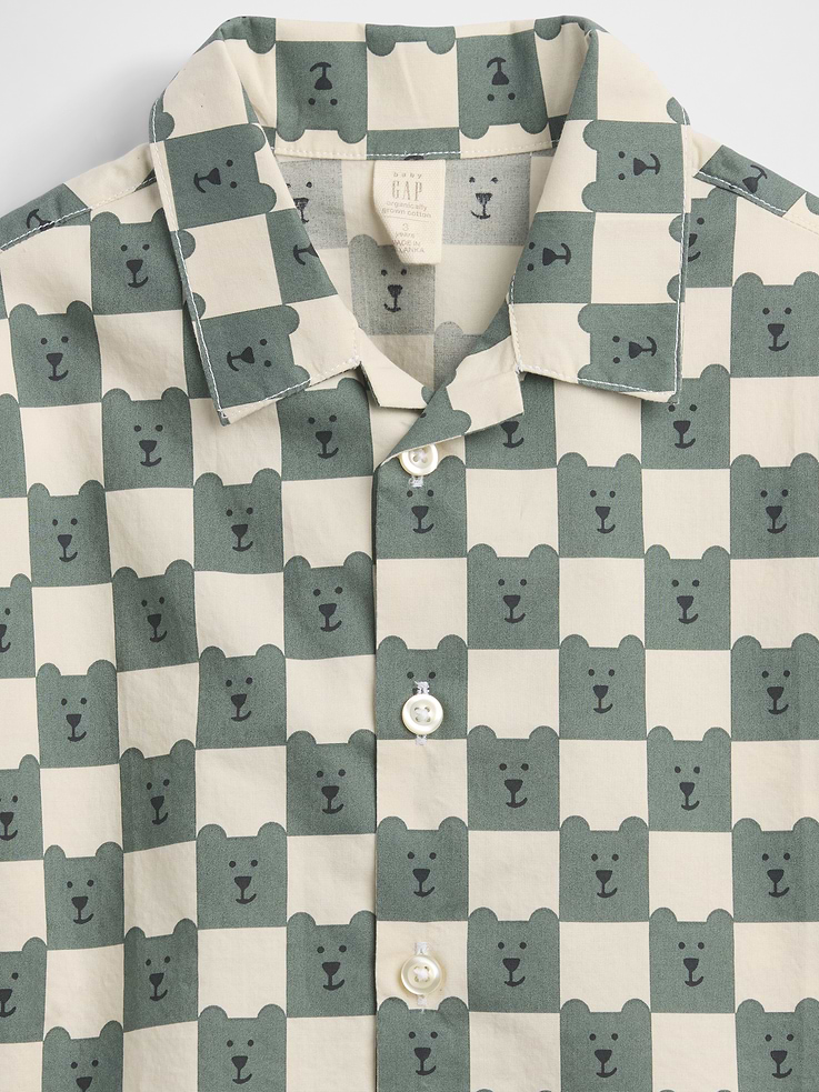 Image number 4 showing, Baby & Toddler Organic Cotton Poplin Print Shirt