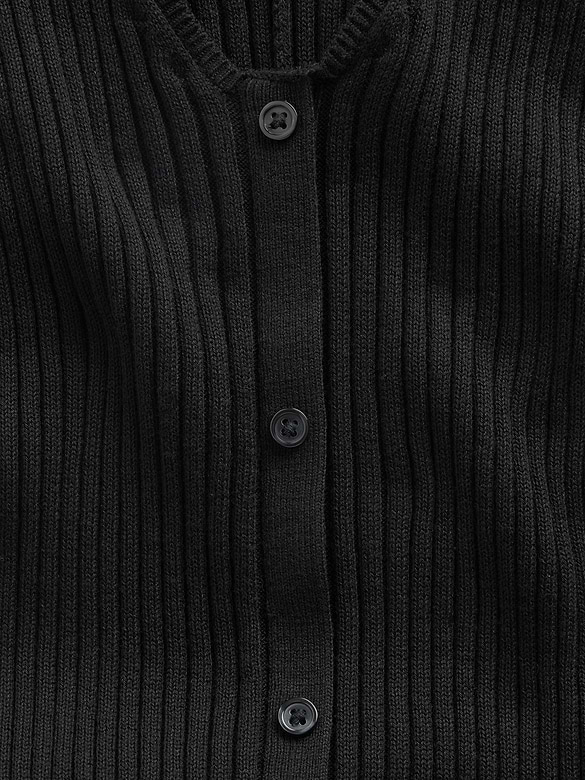 Rib Button-Front Maxi Sweater Dress