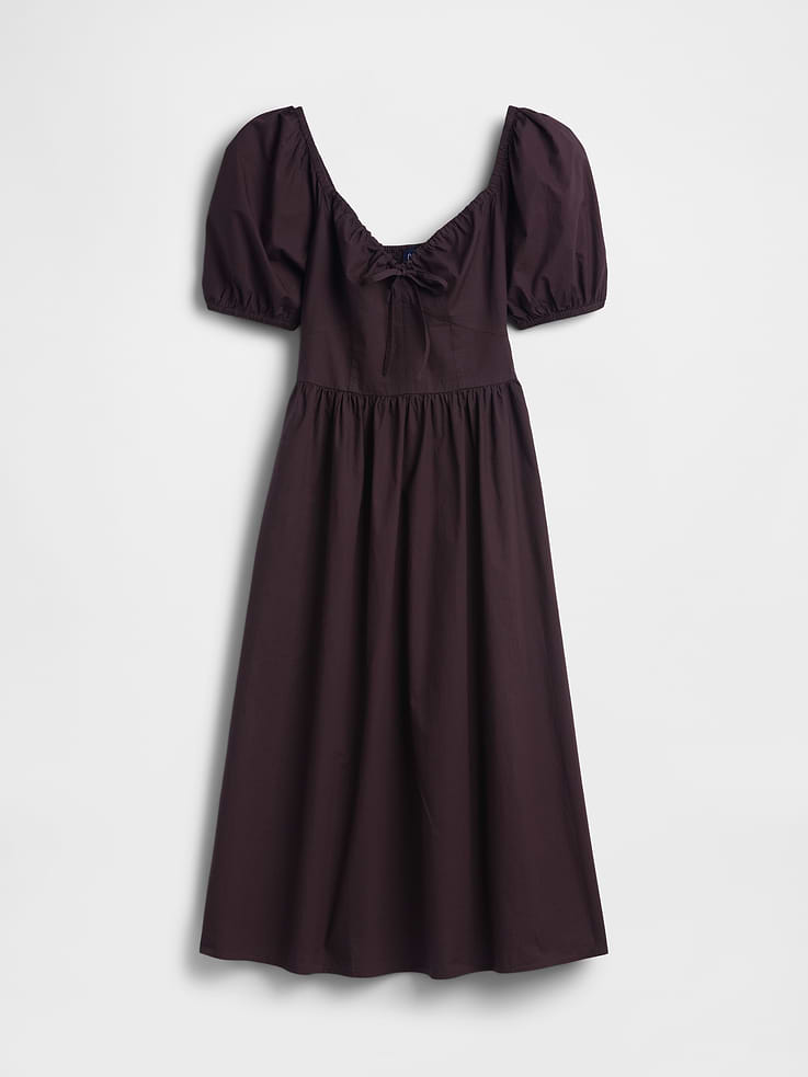 Image number 5 showing, Puff-Sleeve Corset Maxi Dress